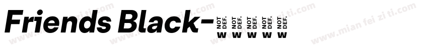 Friends Black字体转换